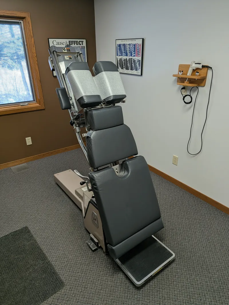 Chiropractic adjustment table at Knapp Chiropractic Center in Hillsdale, MI